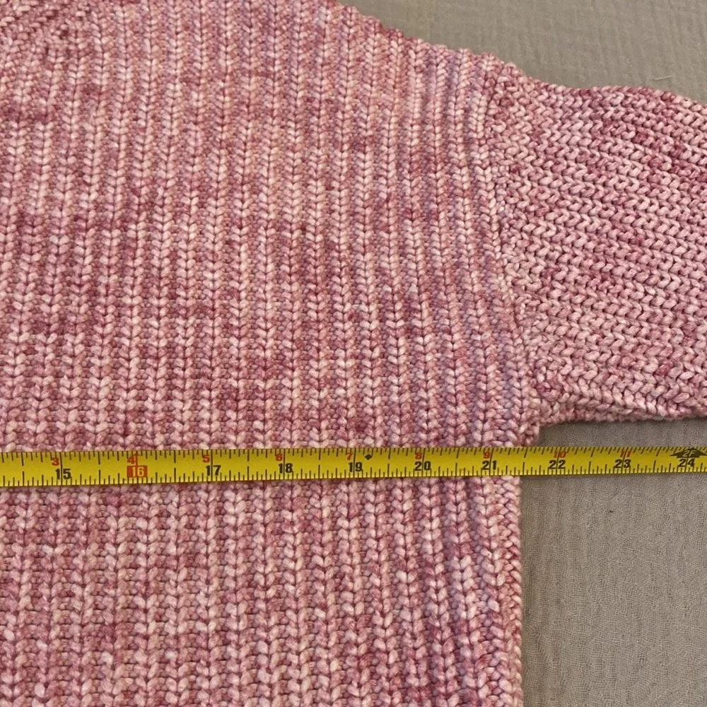 J. Crew Pink Crew Neck Sweater with Ribbed Knit. Size S . Style BF721